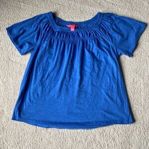 Lilly Pulitzer royal blue square neck top size Large